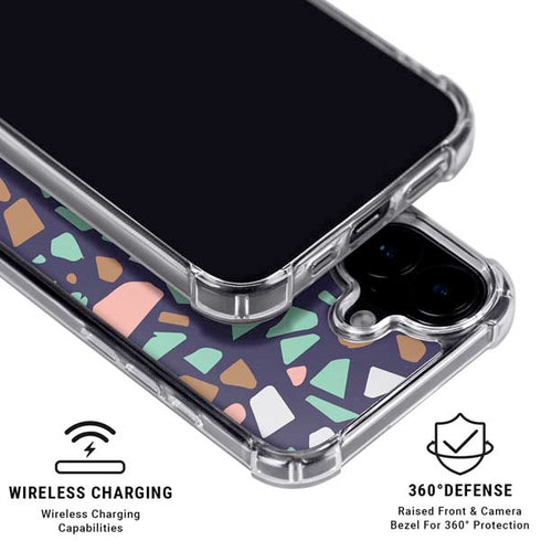 Midnight Terrazzo iPhone 17 Clear Case