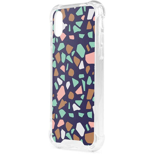 Midnight Terrazzo iPhone XS Clear Case