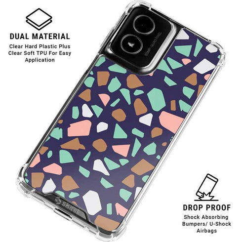Midnight Terrazzo Moto G Power 5G (2024) Clear Case