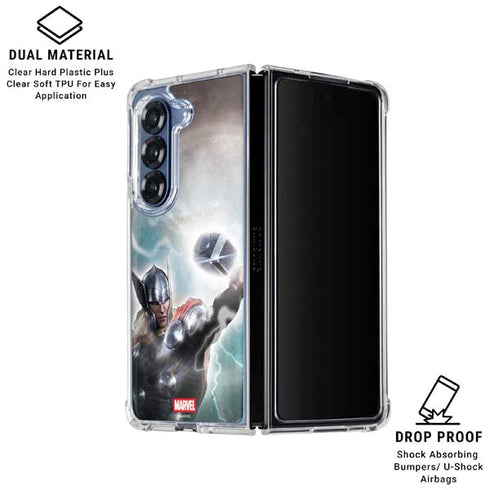 Marvel Thor Mighty Thor Galaxy Z Fold7 Clear Case