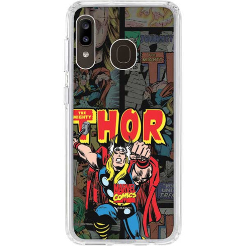 Marvel Classic Comics The Mighty Thor Vintage Galaxy A20 Clear Case