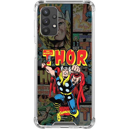Marvel Classic Comics The Mighty Thor Vintage Galaxy A32 5G Clear Case