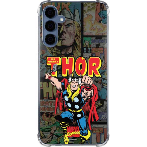 Marvel Classic Comics The Mighty Thor Vintage Galaxy A35 5G Clear Case