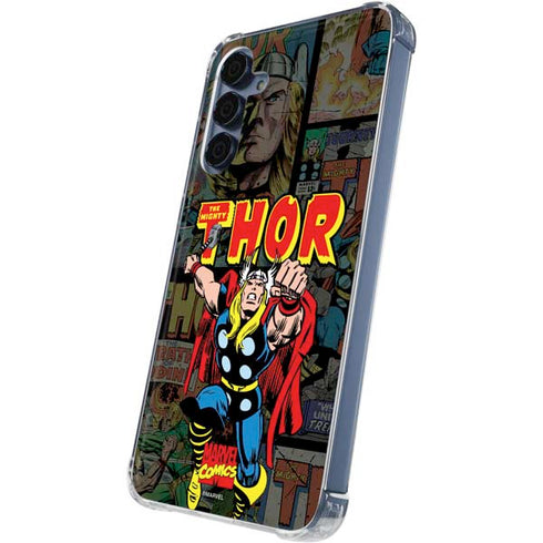 Marvel Classic Comics The Mighty Thor Vintage Galaxy A35 5G Clear Case
