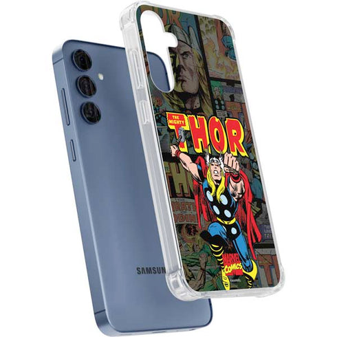 Marvel Classic Comics The Mighty Thor Vintage Galaxy A55 5G Clear Case