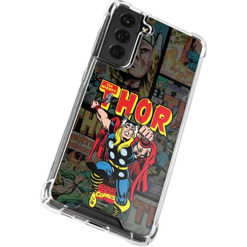 Marvel Classic Comics The Mighty Thor Vintage Galaxy S21 FE Clear Case