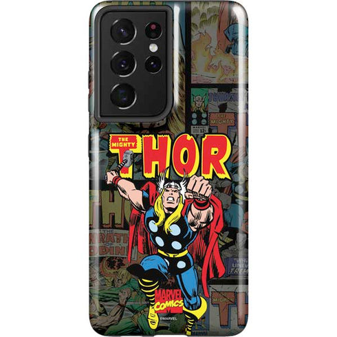 Marvel Classic Comics The Mighty Thor Vintage Galaxy S21 Ultra 5G Pro Case