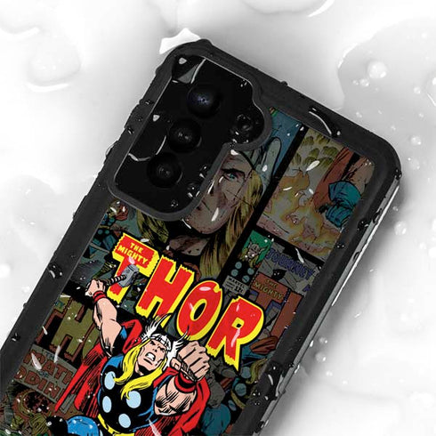Marvel Classic Comics The Mighty Thor Vintage Galaxy S23 Plus Waterproof Case
