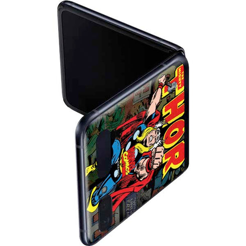 Marvel Classic Comics The Mighty Thor Vintage Galaxy Z Flip Skin