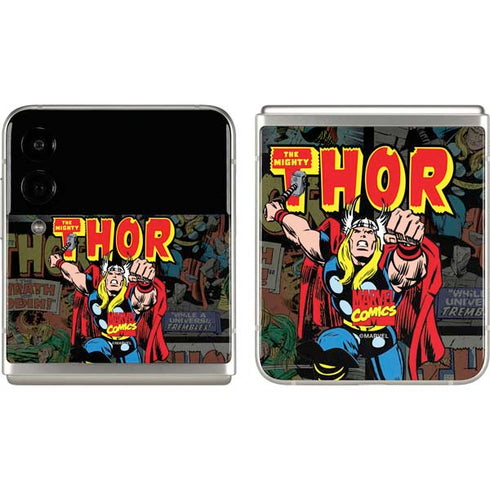 Marvel Classic Comics The Mighty Thor Vintage Galaxy Z Flip3 5G Skin