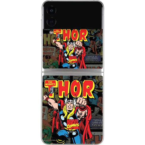 Marvel Classic Comics The Mighty Thor Vintage Galaxy Z Flip3 5G Skin