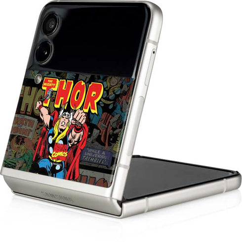 Marvel Classic Comics The Mighty Thor Vintage Galaxy Z Flip3 5G Skin