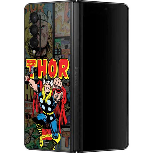 Marvel Classic Comics The Mighty Thor Vintage Galaxy Z Fold3 5G Skin