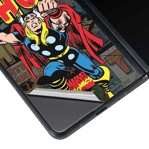 Marvel Classic Comics The Mighty Thor Vintage Galaxy Z Fold3 5G Skin