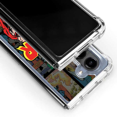 Marvel Classic Comics The Mighty Thor Vintage Galaxy Z Fold5 5G Clear Case