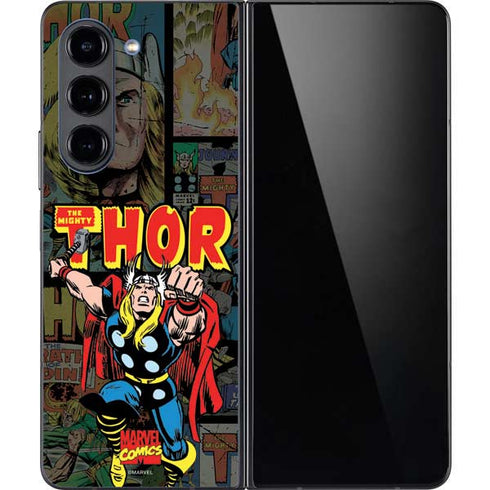 Marvel Classic Comics The Mighty Thor Vintage Galaxy Z Fold5 5G Skin