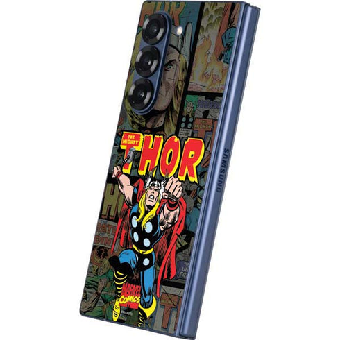 Marvel Classic Comics The Mighty Thor Vintage Galaxy Z Fold6 Skin