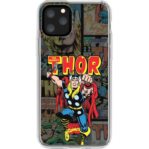 Marvel Classic Comics The Mighty Thor Vintage iPhone 11 Pro Clear Case