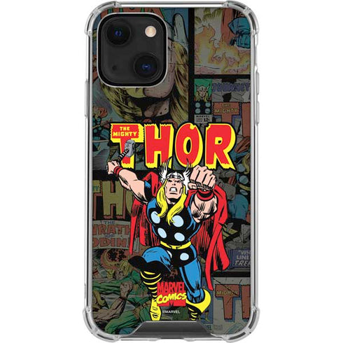 Marvel Classic Comics The Mighty Thor Vintage iPhone 13 Mini Clear Case