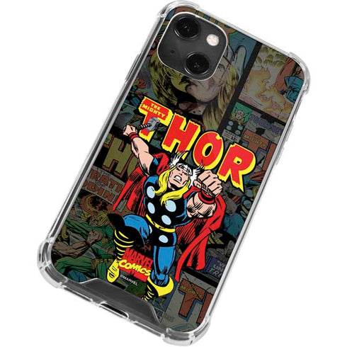 Marvel Classic Comics The Mighty Thor Vintage iPhone 13 Mini Clear Case