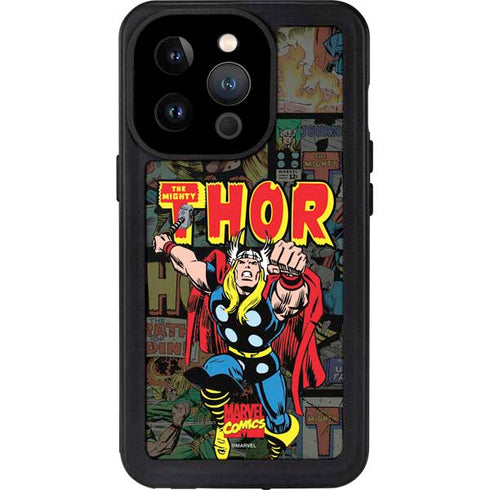 Marvel Classic Comics The Mighty Thor Vintage iPhone 15 Pro Waterproof Case