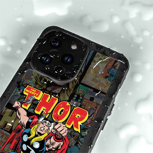 Marvel Classic Comics The Mighty Thor Vintage iPhone 15 Pro Waterproof Case