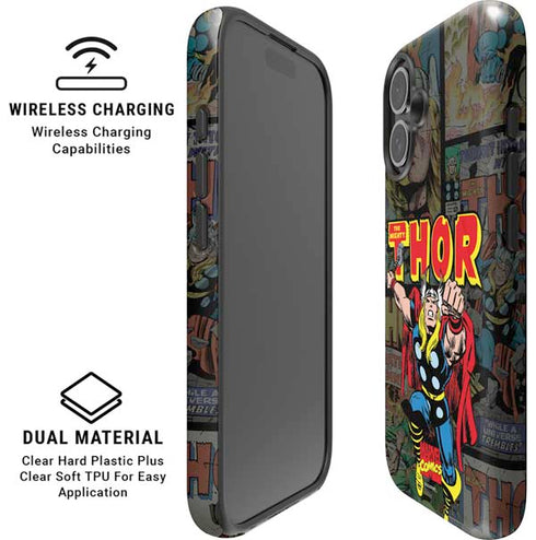 Marvel Classic Comics The Mighty Thor Vintage iPhone 16 Plus Magsafe Impact Case