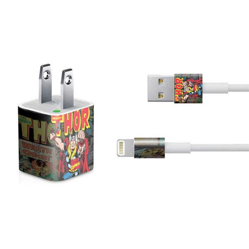 Marvel Classic Comics The Mighty Thor Vintage iPhone Charger (5W USB) Skin