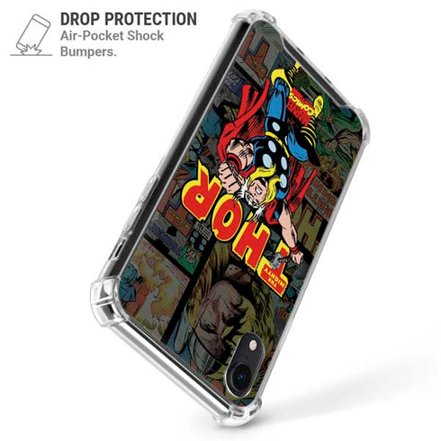 Marvel Classic Comics The Mighty Thor Vintage iPhone XR Clear Case