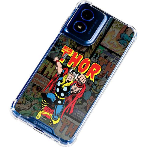 Marvel Classic Comics The Mighty Thor Vintage Moto G 5G (2024) Clear Case