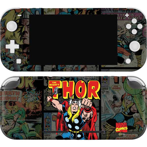 Marvel Classic Comics The Mighty Thor Vintage Nintendo Switch Lite Skin