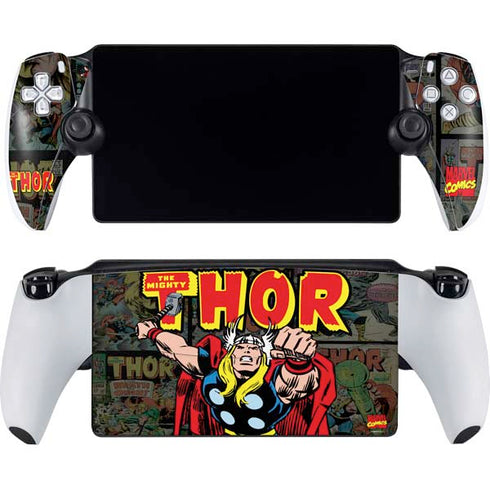 Marvel Classic Comics The Mighty Thor Vintage PlayStation Portal Remote Player Skin