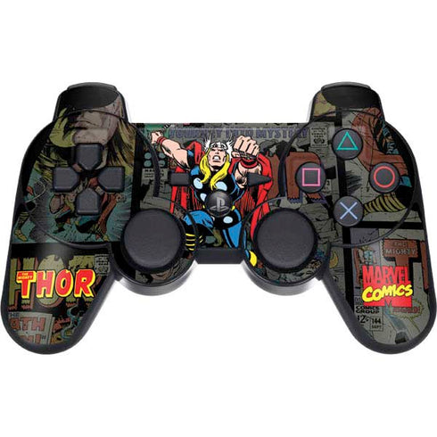 Marvel Classic Comics The Mighty Thor Vintage PS3 Dual Shock wireless controller Skin