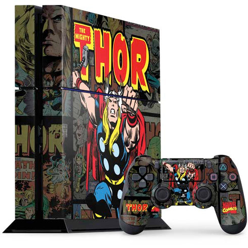 Marvel Classic Comics The Mighty Thor Vintage PlayStation PS4 Skins