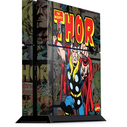 Marvel Classic Comics The Mighty Thor Vintage PS4 Console Skin