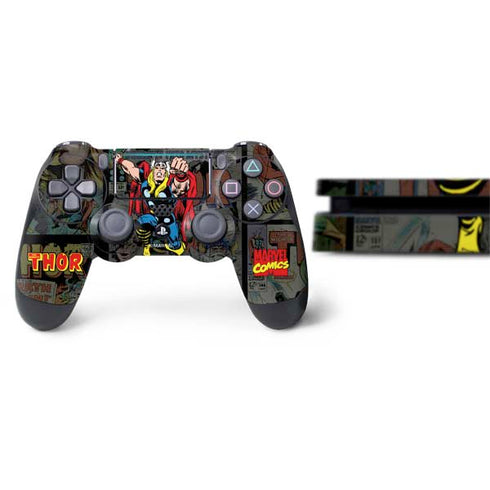 Marvel Classic Comics The Mighty Thor Vintage PS4 Slim Bundle Skin