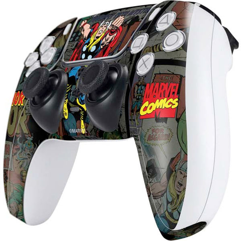Marvel Classic Comics The Mighty Thor Vintage PS5 Controller Skin