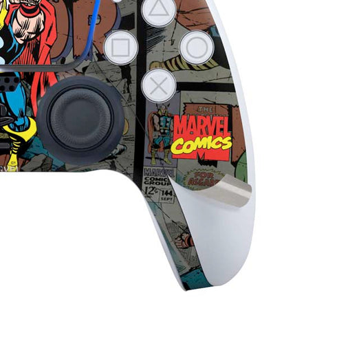 Marvel Classic Comics The Mighty Thor Vintage PS5 Controller Skin