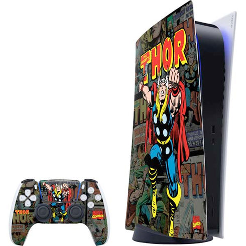 Marvel Classic Comics The Mighty Thor Vintage PlayStation PS5 Skins