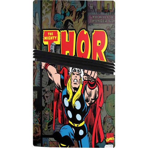 Marvel Classic Comics The Mighty Thor Vintage PS5 Pro Console Skin