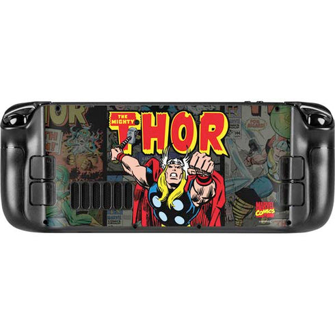 Marvel Classic Comics The Mighty Thor Vintage Steam Deck Handheld Gaming Computer OLED Skin