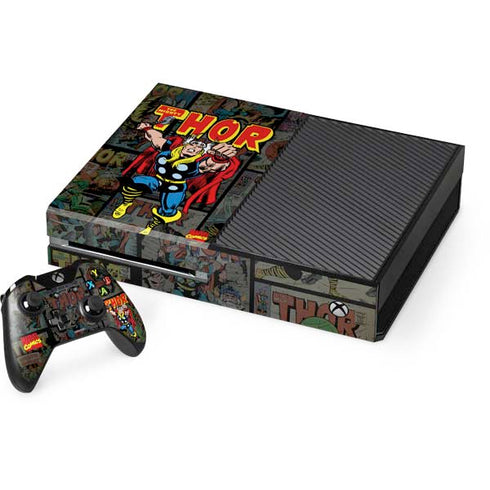 Marvel Classic Comics The Mighty Thor Vintage Xbox One Console and Controller Bundle Skin