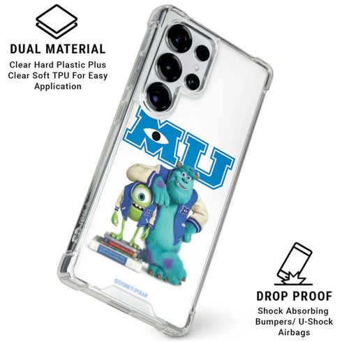 Disney Monsters University Mike and Sully Galaxy S26 Ultra Clear Case