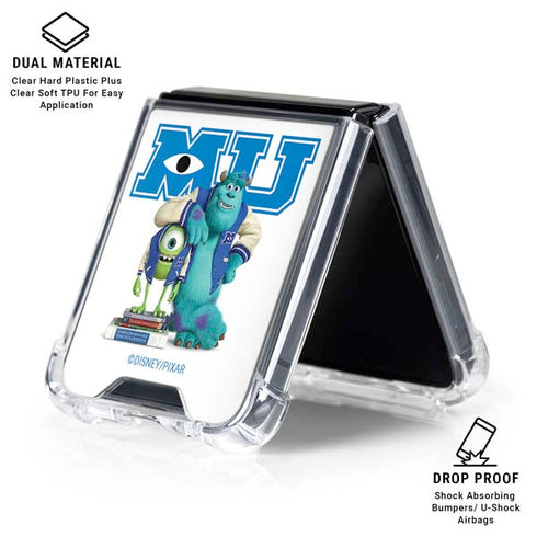 Disney Monsters University Mike and Sully Galaxy Z Flip6 Clear Case