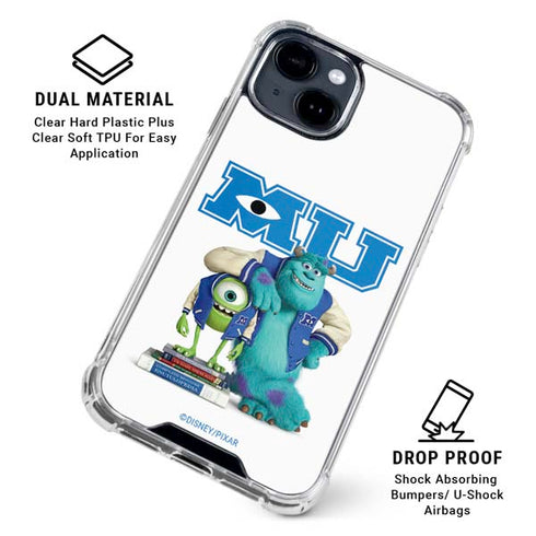 Disney Monsters University Mike and Sully iPhone 15 Clear Case