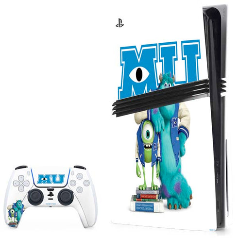 Disney Monsters University Mike and Sully PS5 Pro Disk Bundle Skin