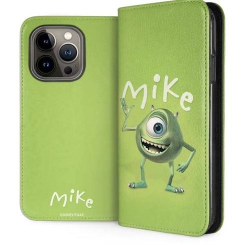 Disney Monsters Inc. Mike Portrait iPhone 14 Pro Folio Case