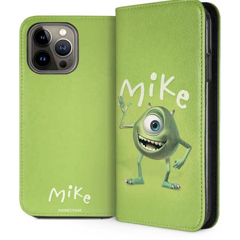 Disney Monsters Inc. Mike Portrait iPhone 14 Pro Max Folio Case