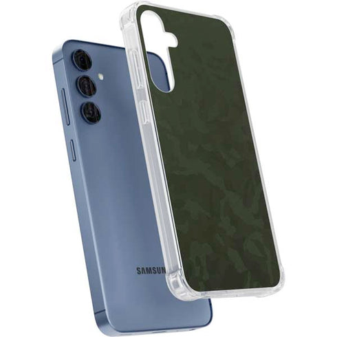 Military Green Shadow Camo Galaxy A35 5G Clear Case