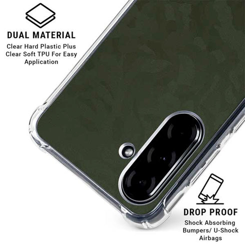Military Green Shadow Camo Galaxy A36 5G Clear Case